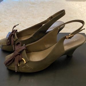 Cute bow tie kitten heels